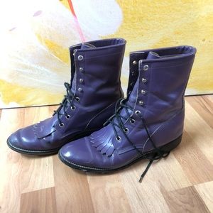 Vintage purple Justin roper western boots